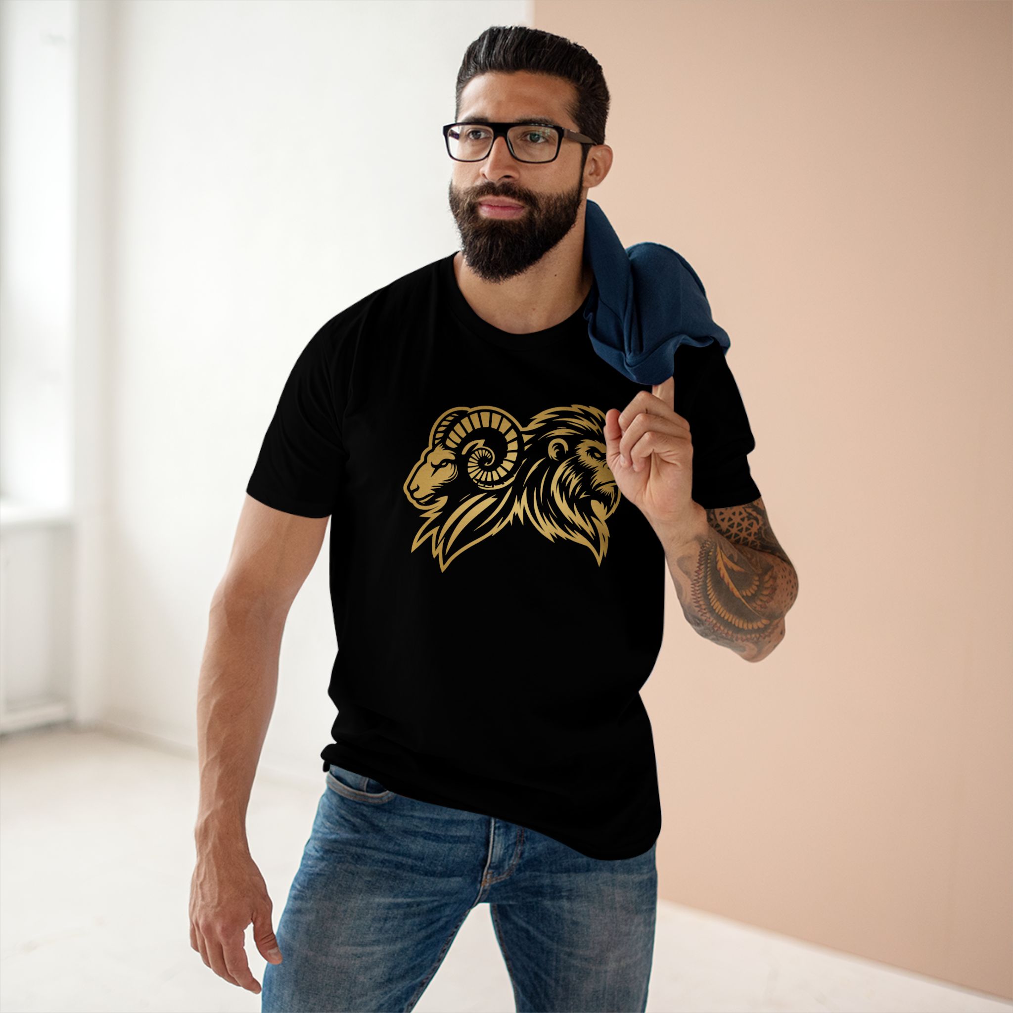 Men’s Aries and Year of the Monkey Graphic Tee - Image 2