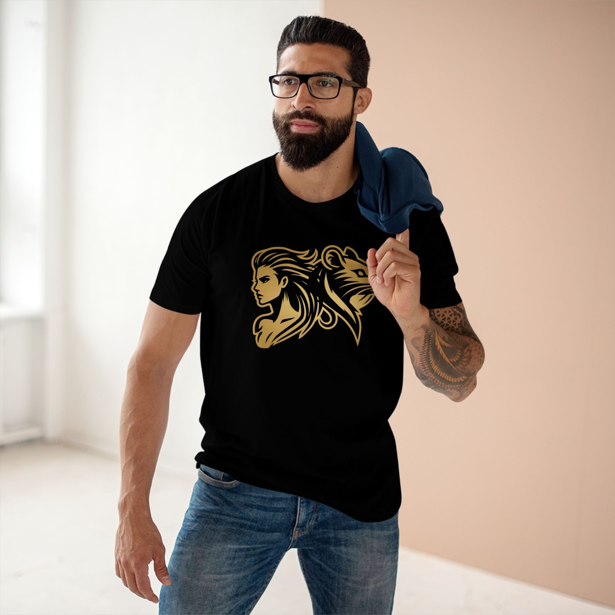 Men's Virgo and Year of the Rat Graphic Tee - Image 2