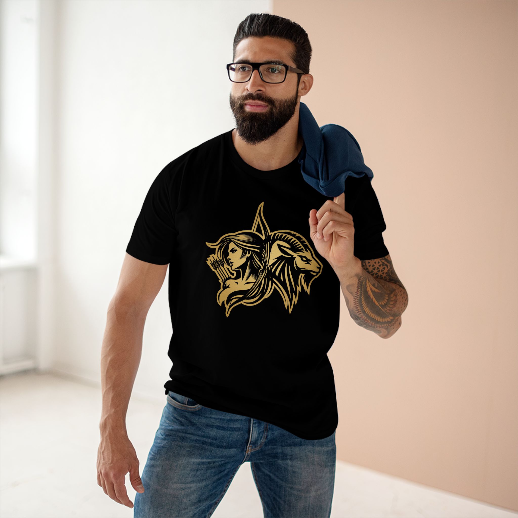 Men’s Sagittarius and Year of the Goat Graphic Tee - Image 2