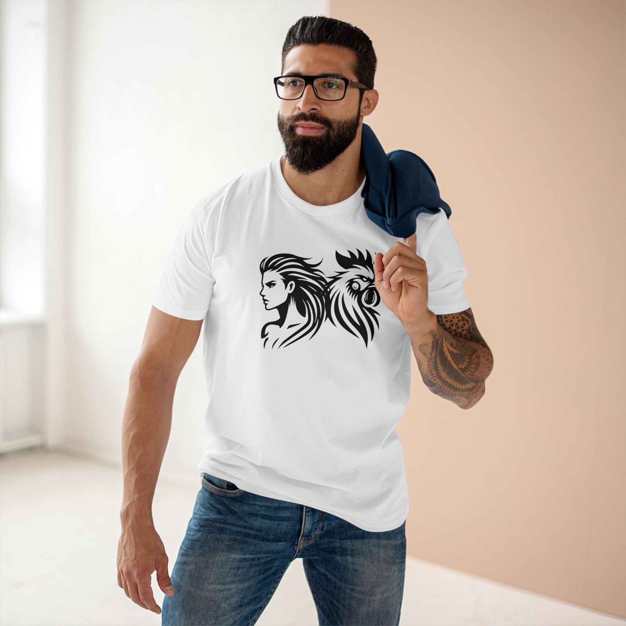 Men's Virgo and Year of the Rooster Graphic Tee - Image 5