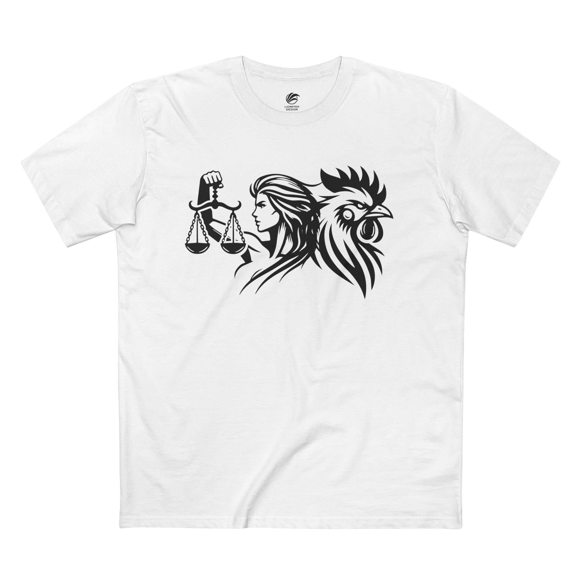 Men's Libra and Year of the Rooster Graphic Tee - Image 4