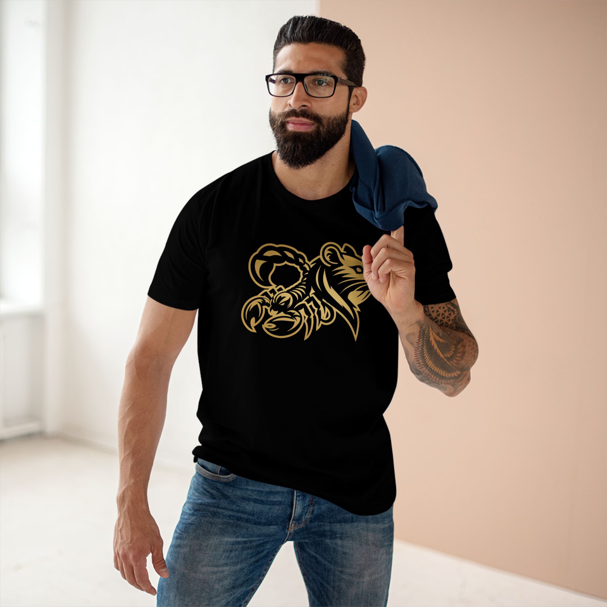 Men's Scorpio and Year of the Rat Graphic Tee - Image 2