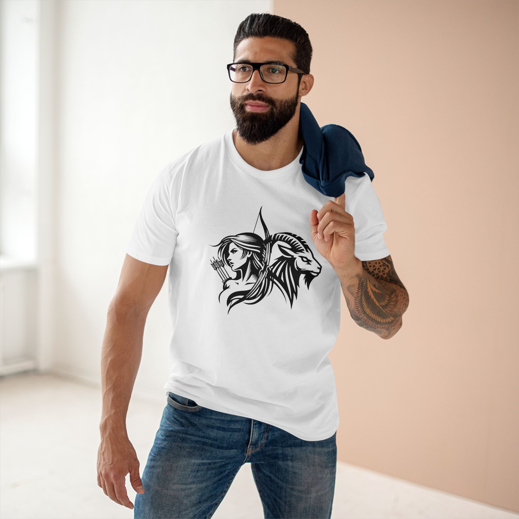 Men’s Sagittarius and Year of the Goat Graphic Tee - Image 5